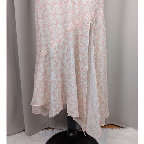 Cotton Candy LA Floral Print Spaghetti Strap Maxi Dress Blush Pink Size L - Picture 10 of 16